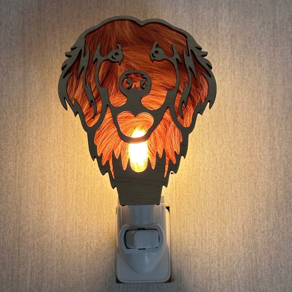 Golden Retriever Dog Plug In Night Light Wear Watt Handmade NEW - Picture 2 of 8